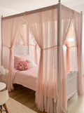 Poster Bed Deluxe with Frill-Baby Pink