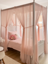 Poster Bed Deluxe with Frill-Baby Pink