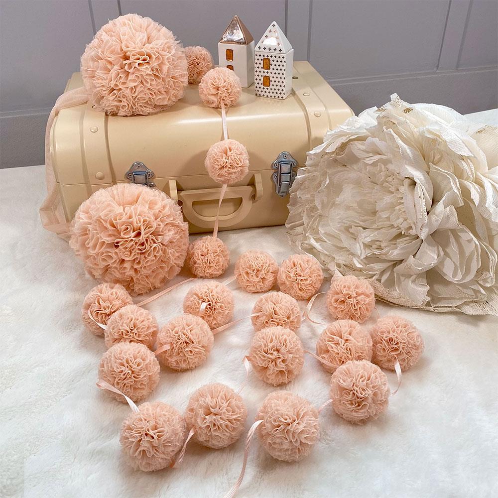 Mini Pompoms-Salmon
