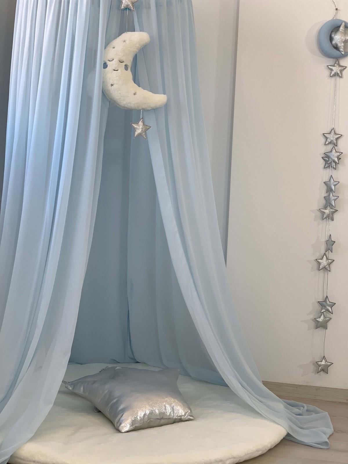 Chiffon Canopy-Baby Blue
