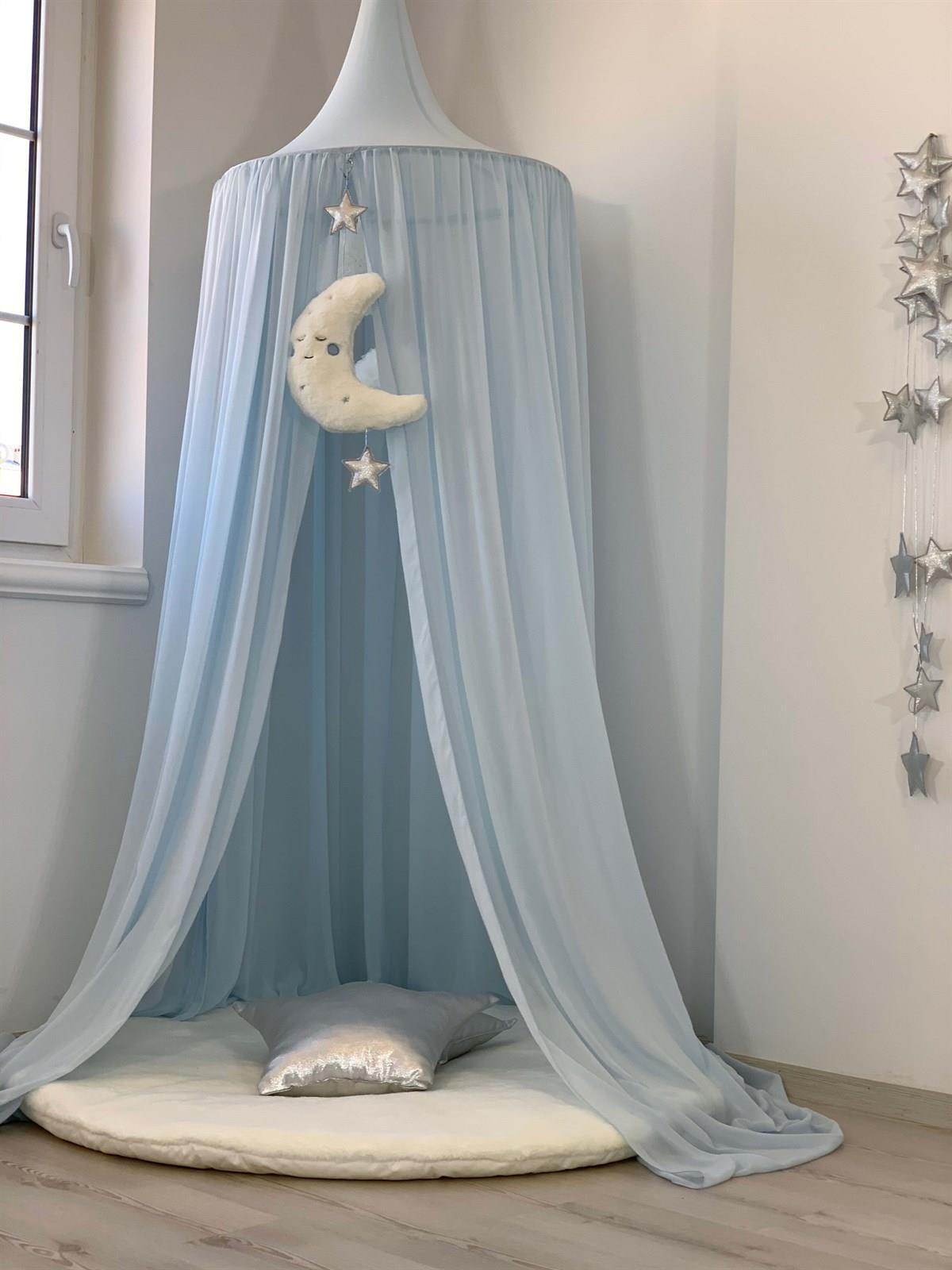 Chiffon Canopy-Baby Blue