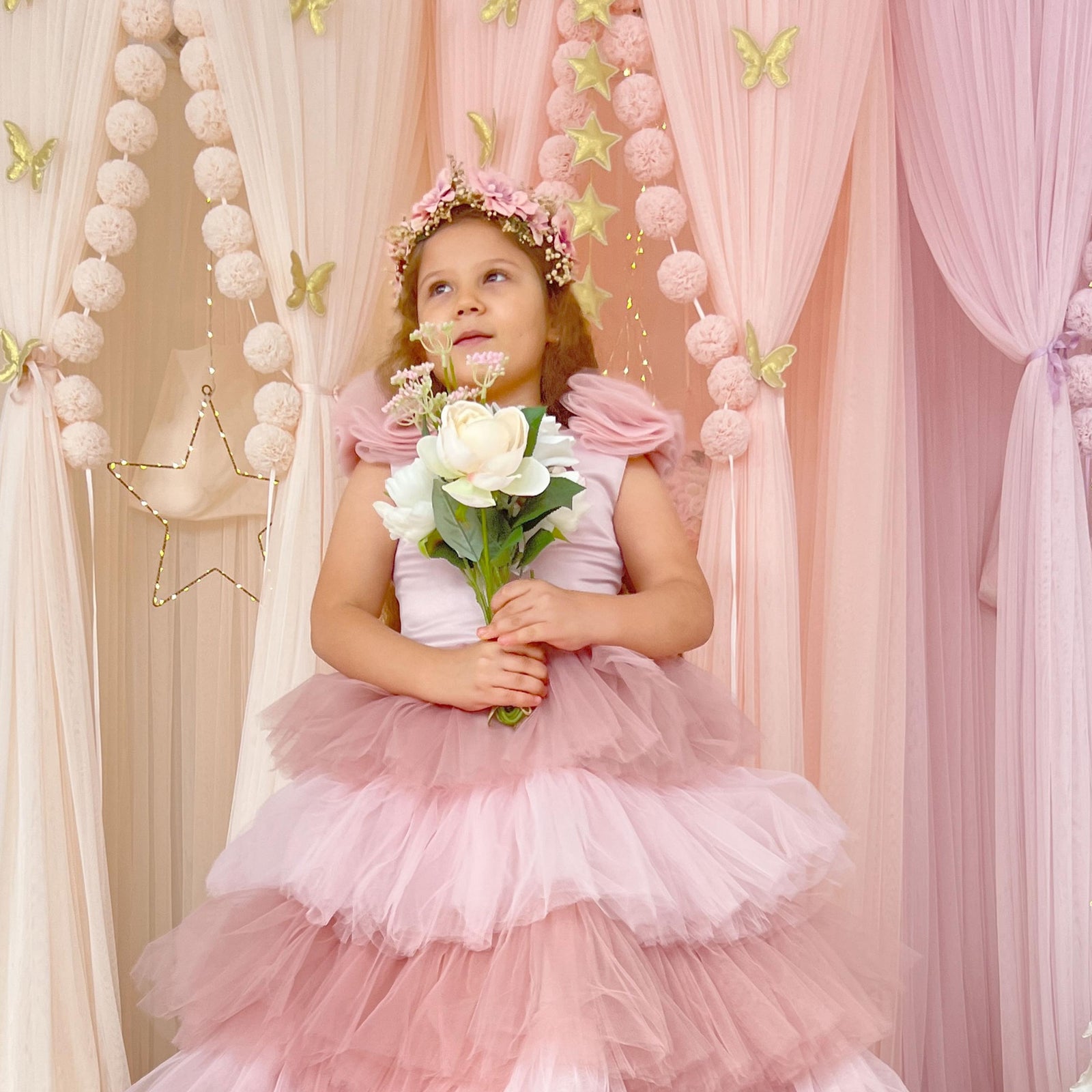 Tulle Canopy-Baby Pink