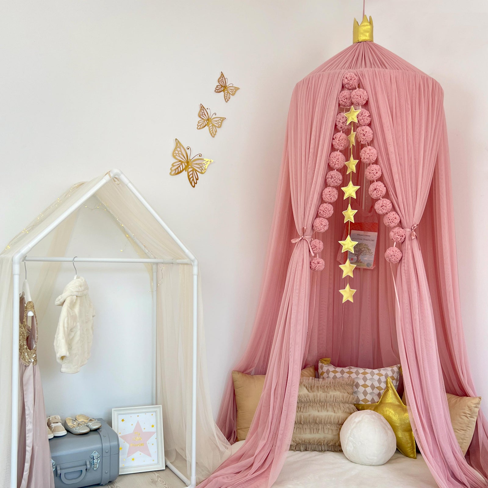 Tulle Canopy-Blush