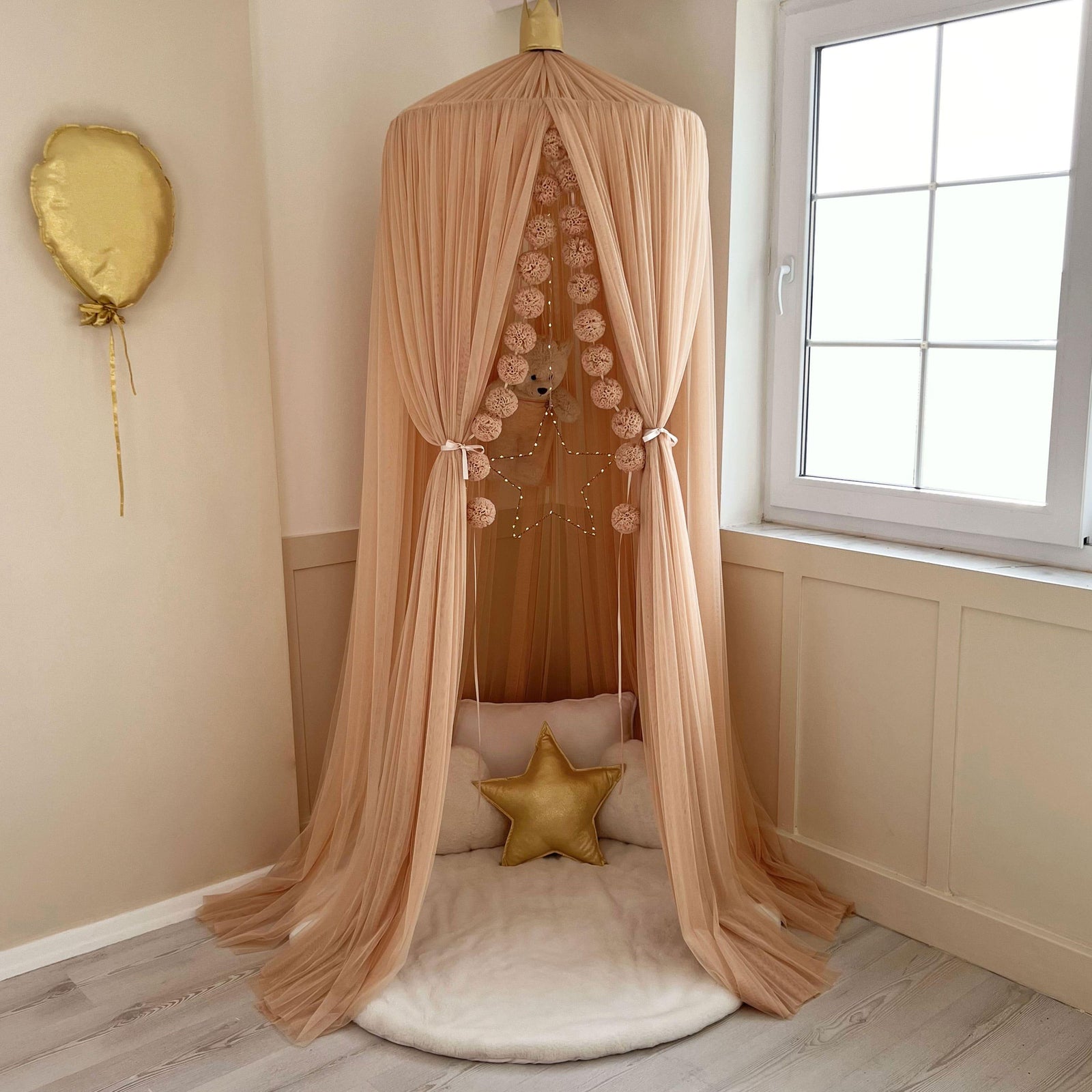 Tulle Canopy-Champagne