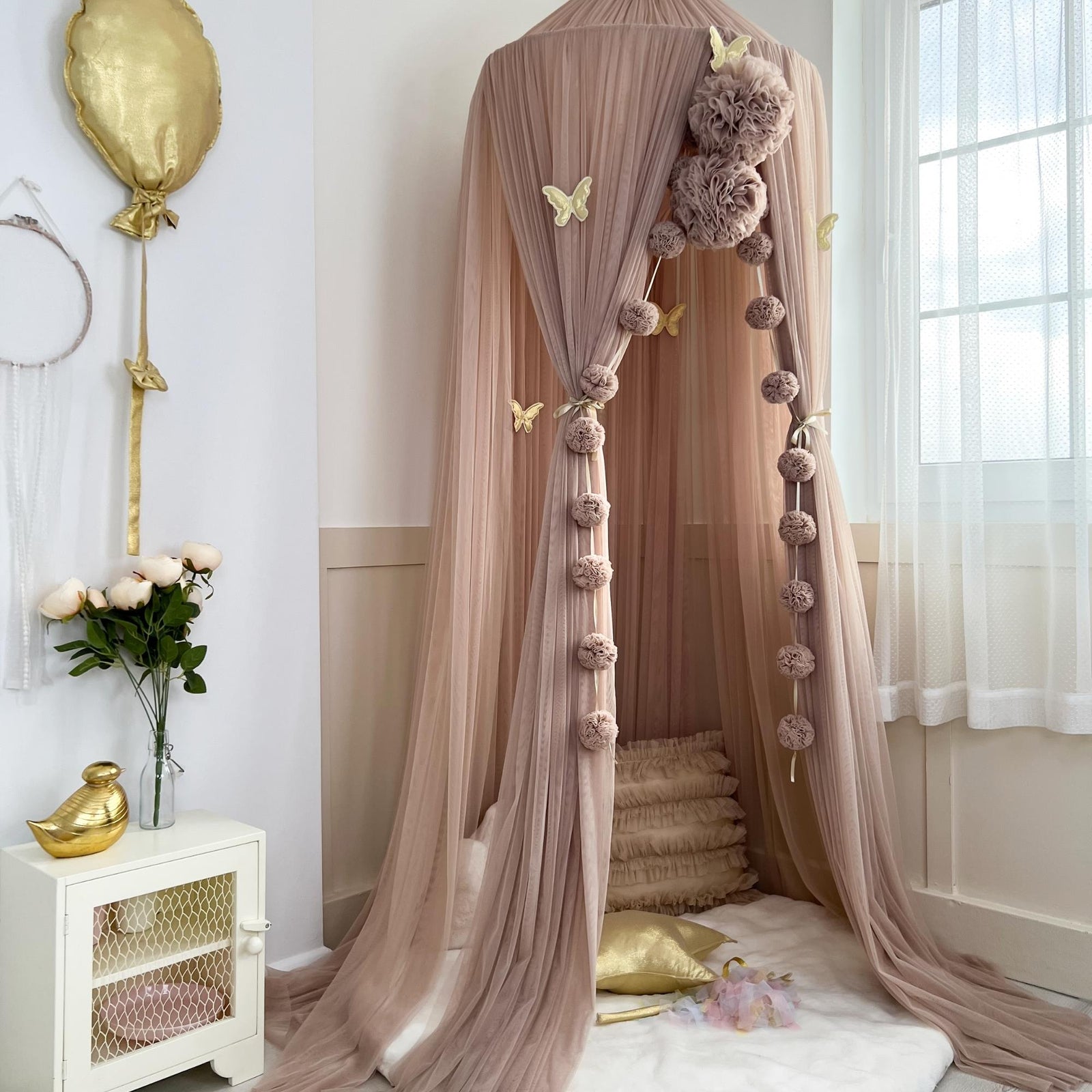 Tulle Canopy-Mink
