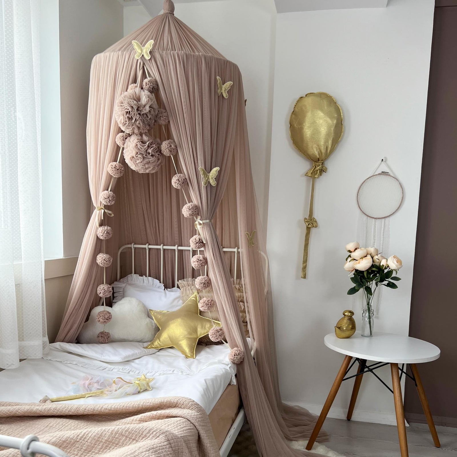 Tulle Canopy-Mink