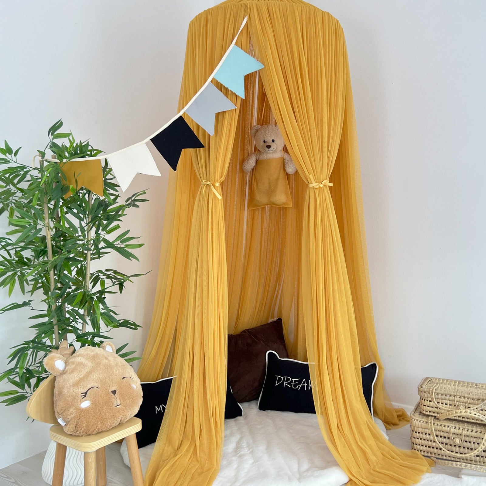 Tulle Canopy-Mustard