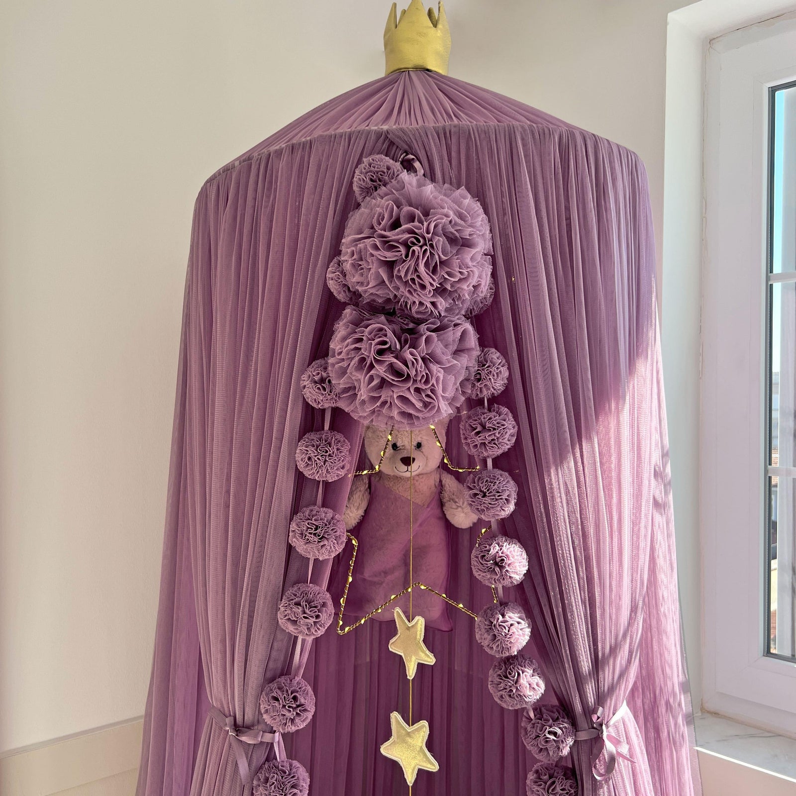 Tulle Canopy-Opera Mauve