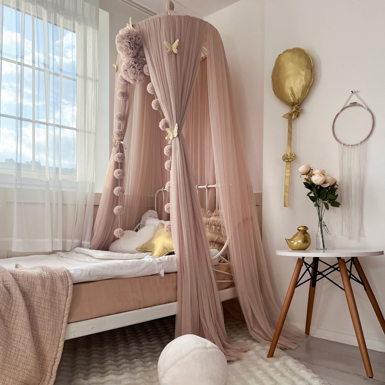 Tulle Canopy-PINKISH STONE