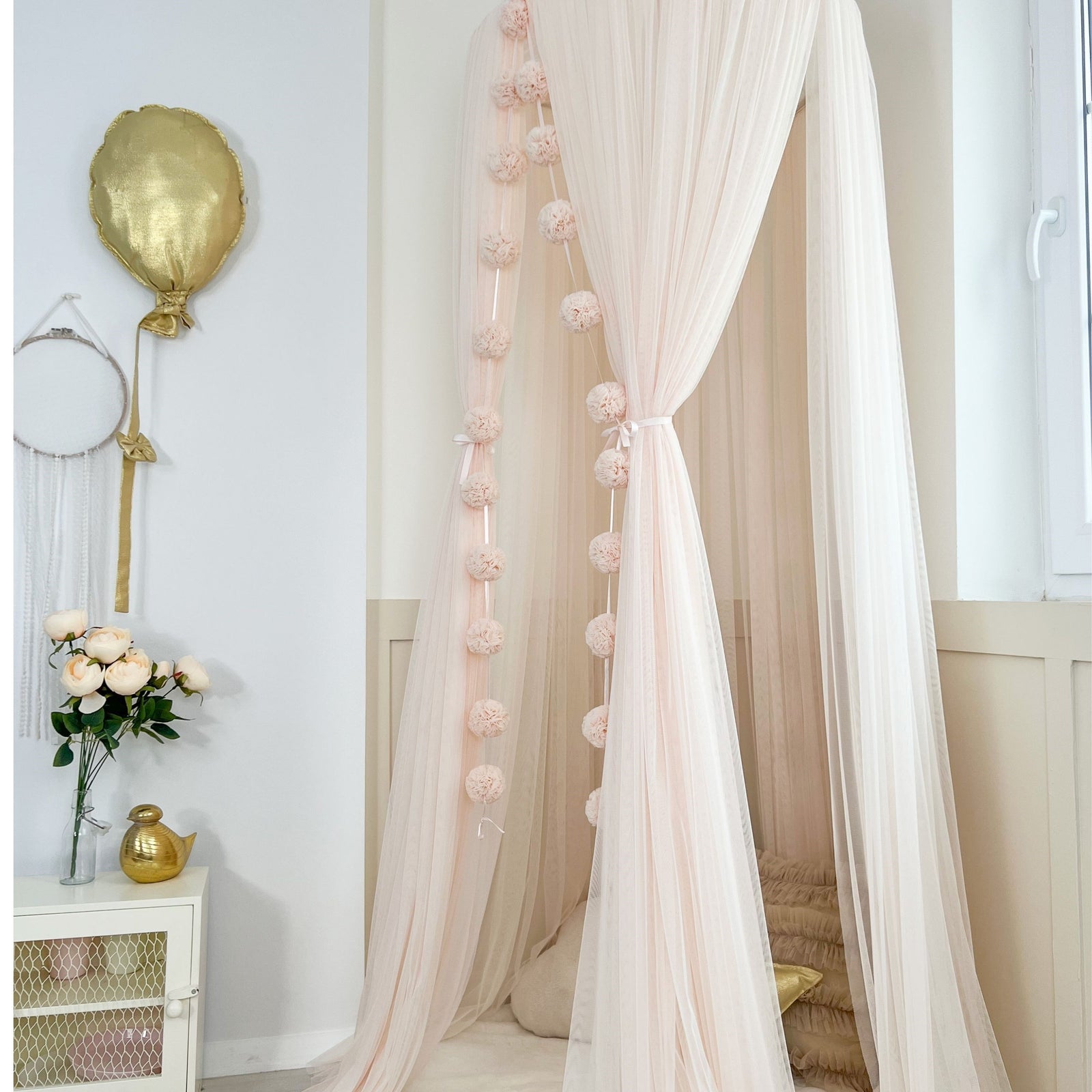 Tulle Canopy-Soft Vanilla