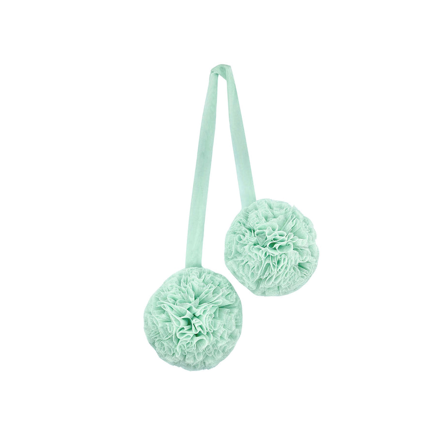 Twin Pompoms-Baby Green