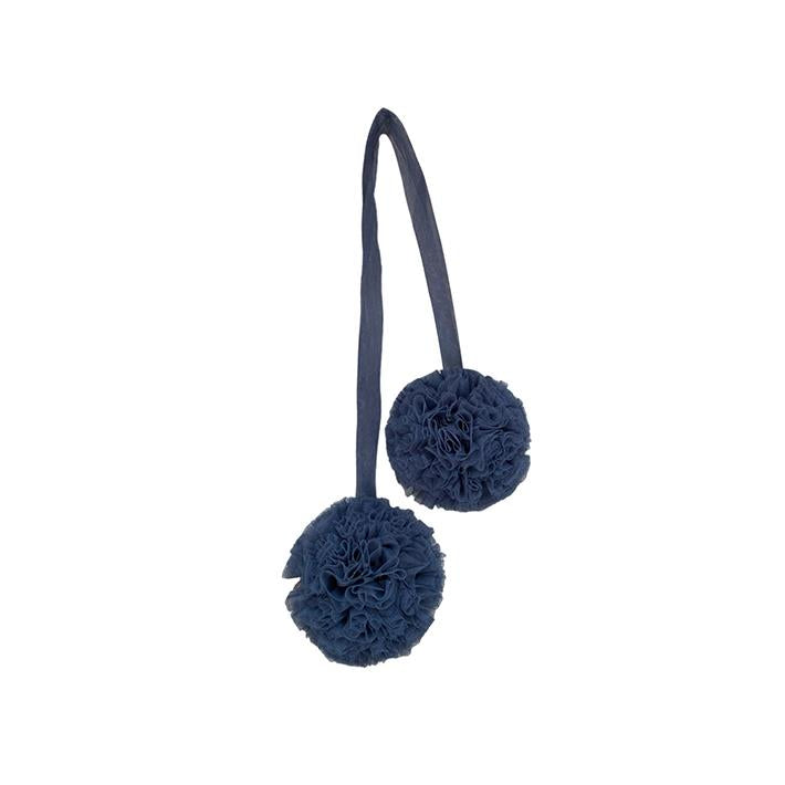 Twin Pompoms-Glaucous Blue