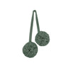 Twin Pompoms-Khaki Green