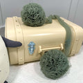 Twin Pompoms-Khaki Green