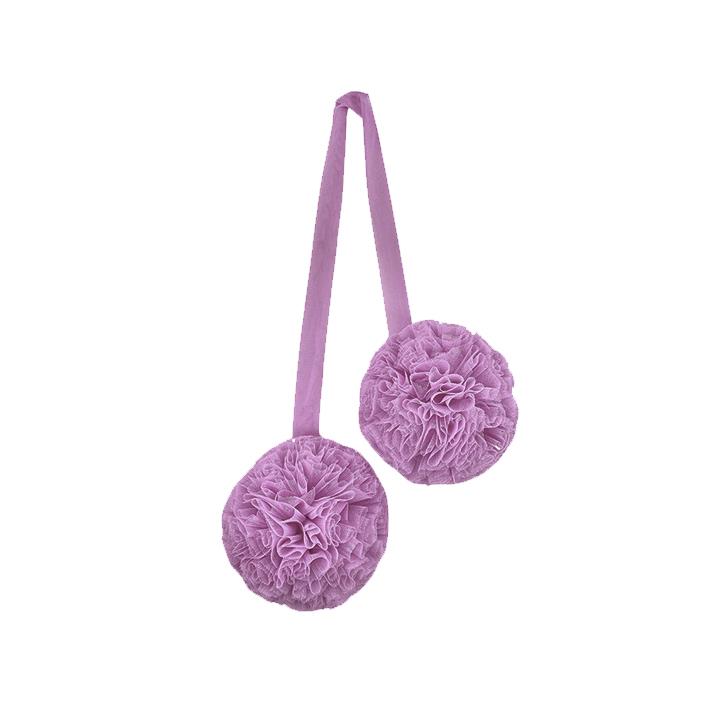Twin Pompoms-Opera Mauve