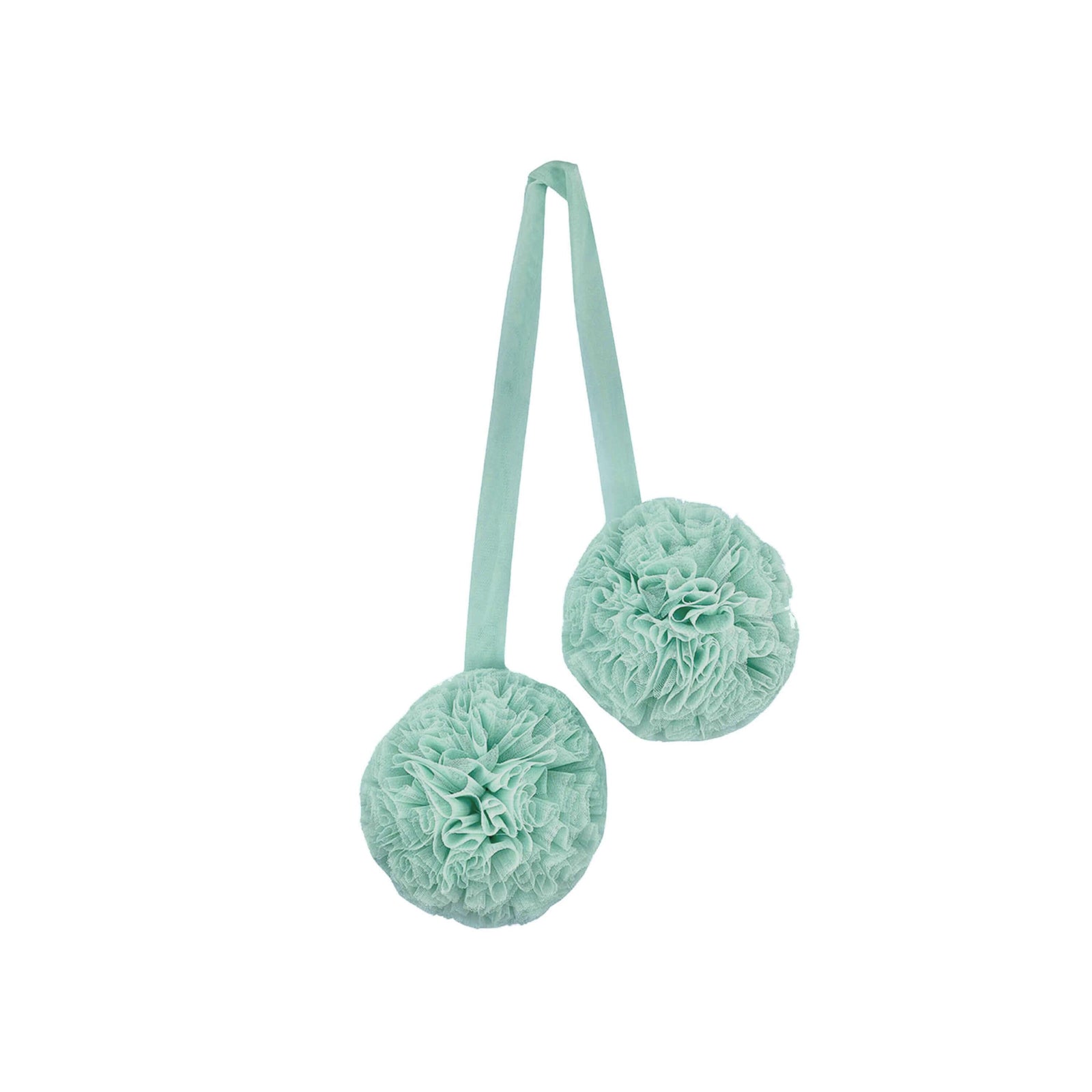 Twin Pompoms-Sage Green
