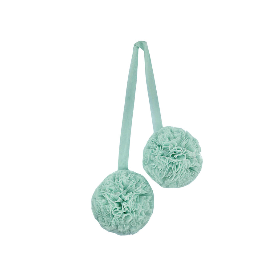 Twin Pompoms-Sage Green