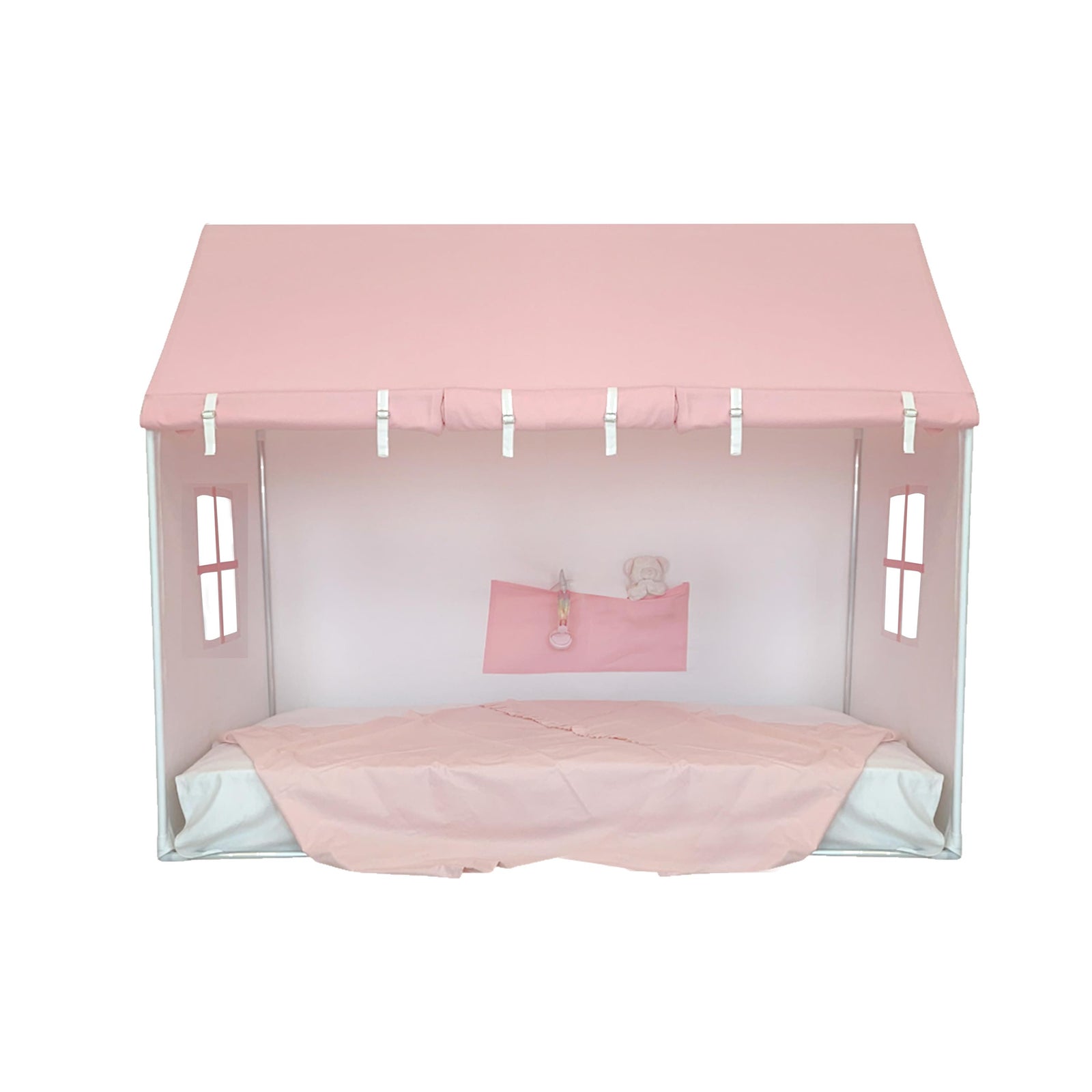 Playhouse-Twin Size Pink With Curtains
