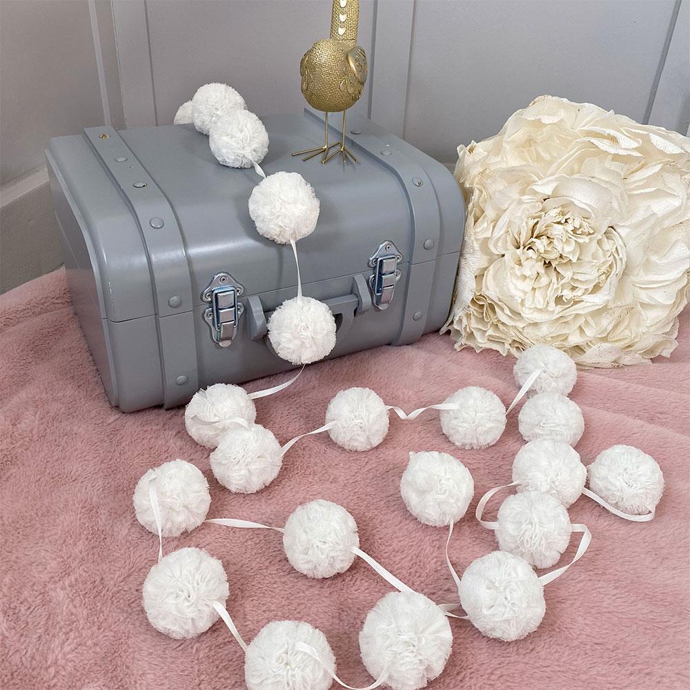 Mini Pompoms-White
